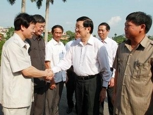 Le président Truong Tan Sang travaille avec le comité du Parti de Thai Nguyen - ảnh 1